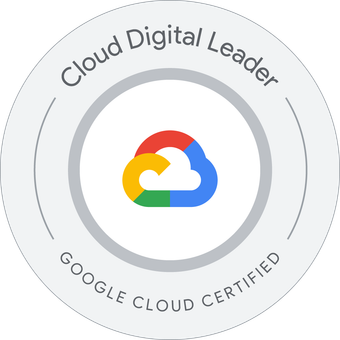 Badge da certificação Google Cloud: Cloud Digital Leader
