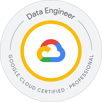 Badge da certificação Google Cloud: Professional Data Engineer
