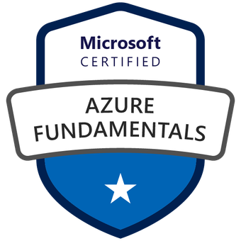 Badge da certificação Microsoft Azure AZ-900: Azure Fundamentals