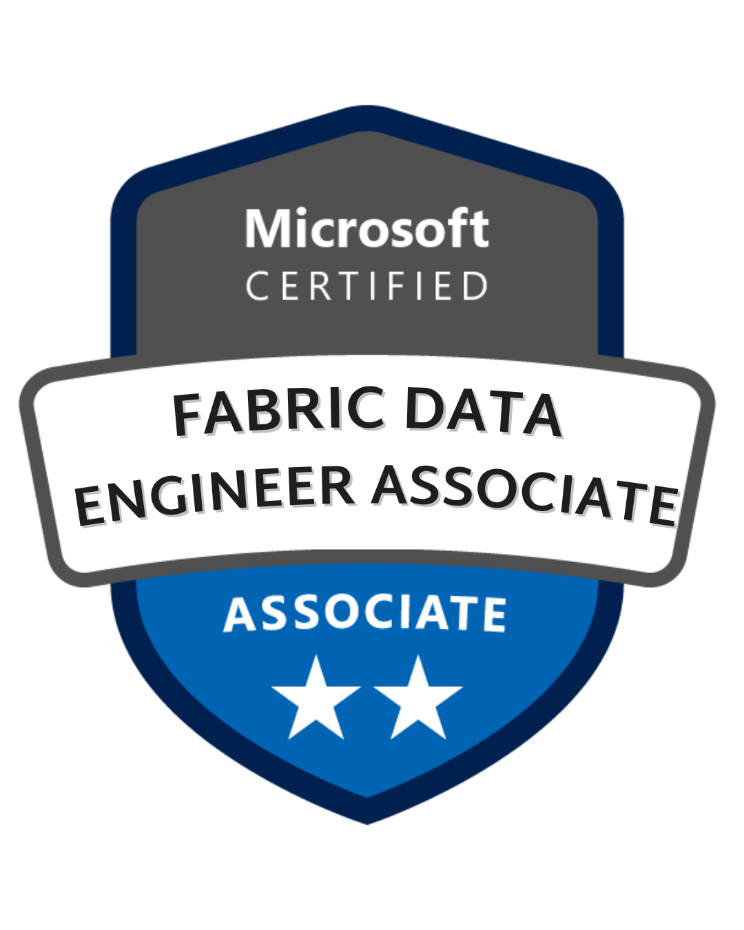 Badge da certificação Microsoft Azure DP-700: Fabric Data Engineer Associate