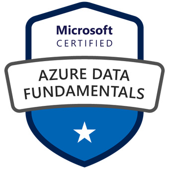 Badge da certificação Microsoft Azure DP-900: Azure Data Fundamentals