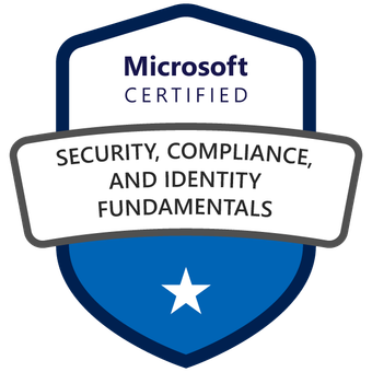 Badge da certificação Microsoft Azure SC-900: Security, Compliance, and Identity Fundamentals