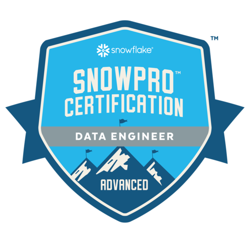 Badge da certificação Snowflake: SnowPro Advanced: Data Engineer
