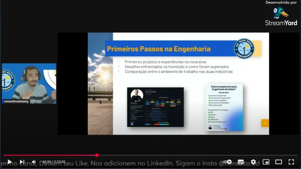 Primeiros passos na engenharia, palestra online